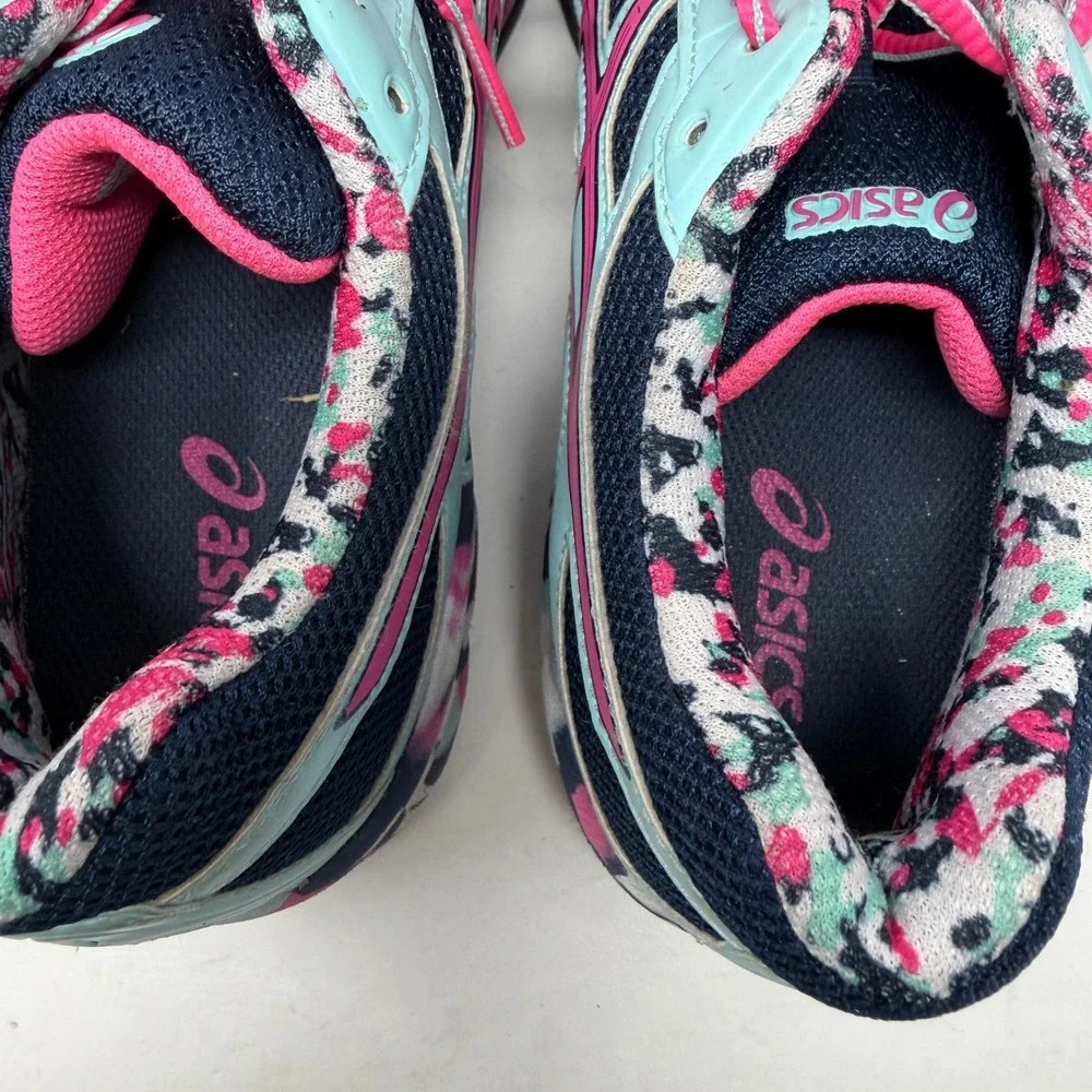 ASICS Gel-Frantic 7 Womens Running Shoes Navy Blue Pink T3A6Q Size 8.5